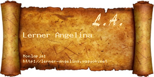 Lerner Angelina névjegykártya